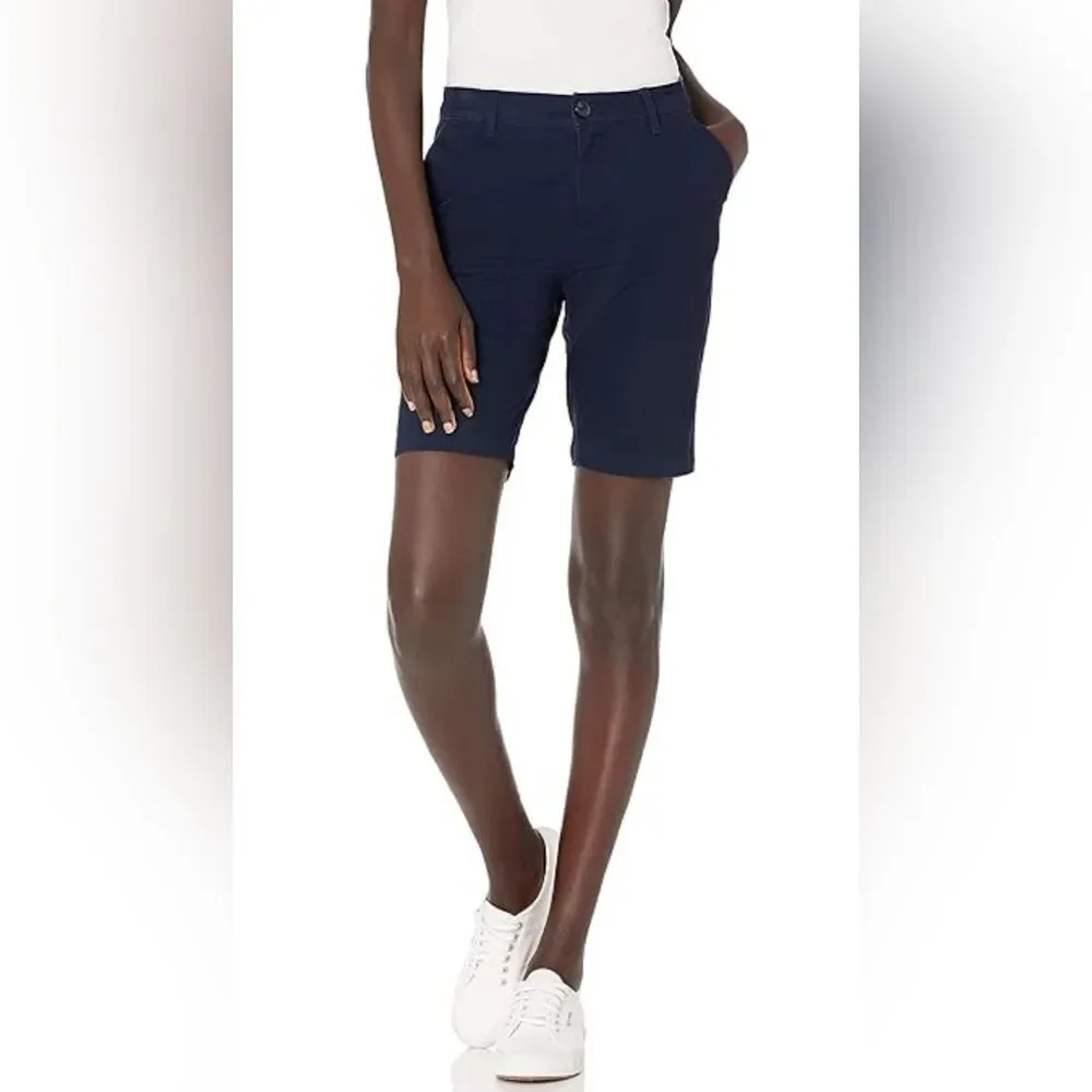 💜Mossimo Black Stretch Dressy Bermuda Shorts Size 6/28